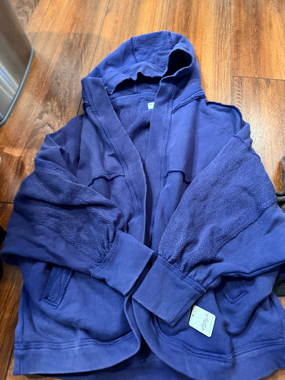 We The Free blue purple Hooded swestshirt cardigan new
